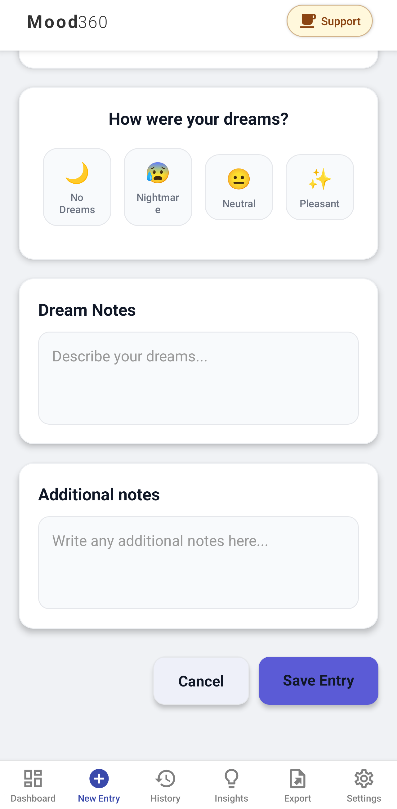 Mood360 Sleep Analysis